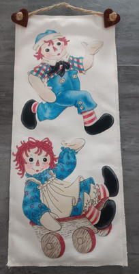 New Raggedy Ann and Andy Cloth Wall Hanging