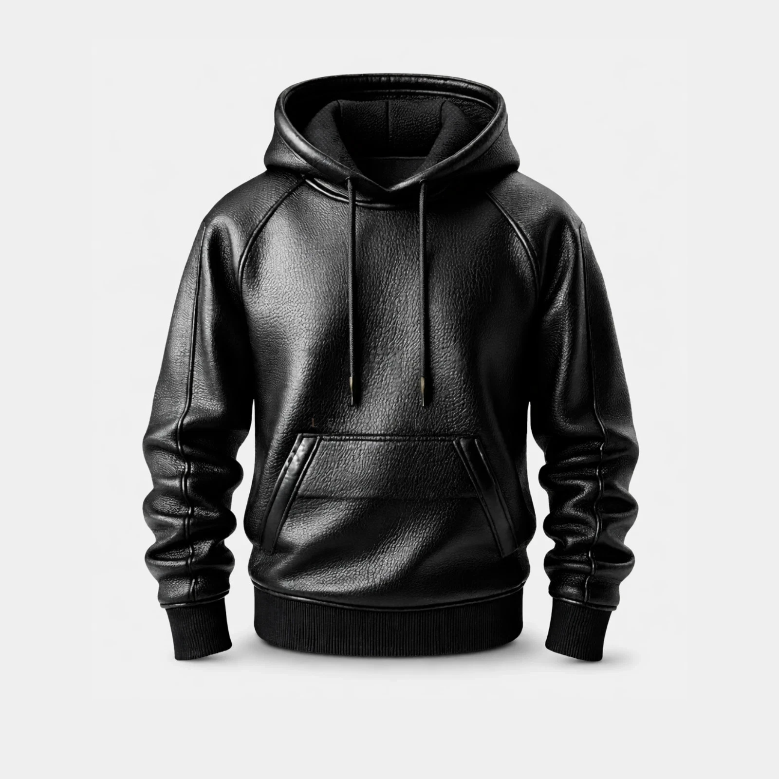 Men's Black Premium Leather Pullover Hoodie Genuine Lambskin Leather Jacket
Opens in a new window or