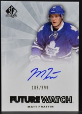2011-12 SP Authentic Future Watch Auto Matt Frattin 232 RC Auto 105/999