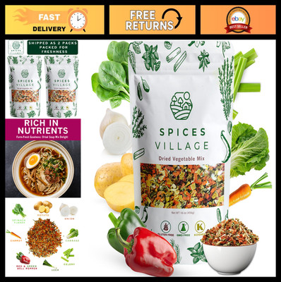 Dried Ramen Toppings 32oz - Dehydrated Mixed Vegetables Flakes, Gluten Free, Kos