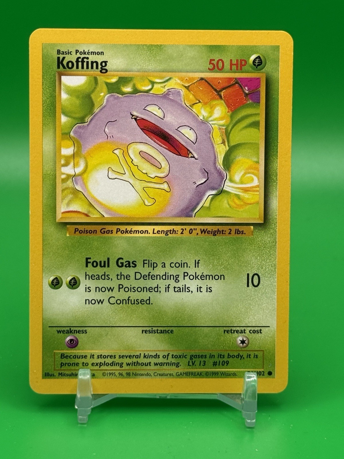 Pokemon TCG Koffing Base Set 51/102 Unlimited Common Card WOTC LP+ H1