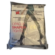 HANES Essential Opaque Shaper Tights Control Top Women's Size S/M Color Black