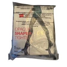 HANES  Essential Opaque Shaper Tights Control Top Women's Size S/M Color Black