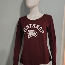 Redshirt Women's Long Sleeve Shirt Winthrop Eagles Maroon Medium College Fan