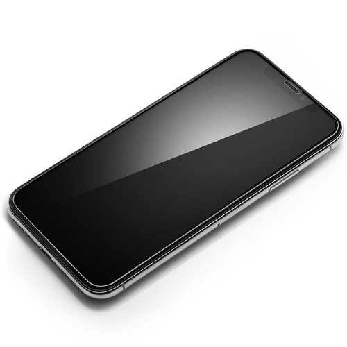 Szkło hartowane Spigen Glass FC z czarną ramką na iPhone X / XS / 11 Pro - Zdjęcie 11 z 11