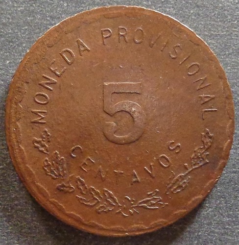 Mexico - Oaxaca, Copper 5 Centavos, 1915, toned - Picture 2 of 2