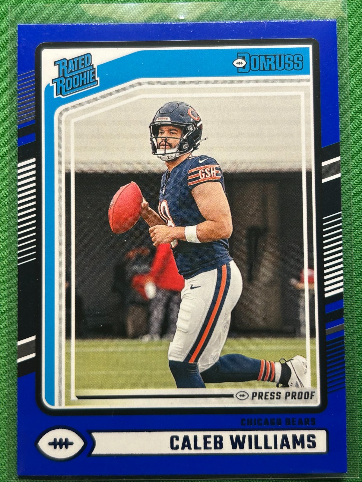 2024 Panini Donruss - Rated Rookie Caleb Williams #327 Blue Press Proof (RC)