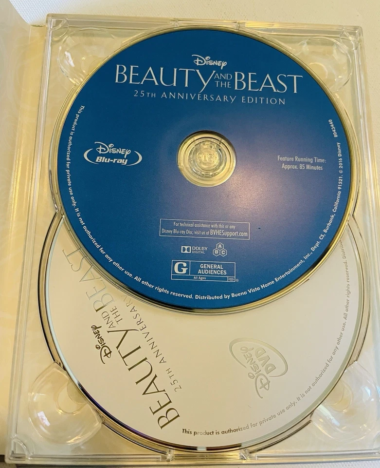 Beauty & the Beast 25th Anniversary Blu-ray + DVD Target Exclusive Digibook VGC  Foto 4 de 4