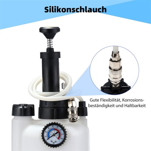 Bremsenentlüfter Bremsenentlüftungsgerät Bremsflüssigkeit 3L Vakuumpumpe Neu - Bild 6 von 18