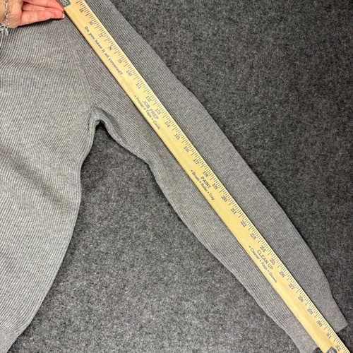 Jos. A Bank 1905 Mens Ribbed Knit Crewneck Sweater Elbow Patches Gray Medium NWT - Picture 5 of 6