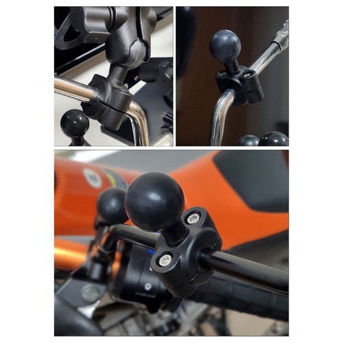 Motorcycle Phone Mount Support with 360 Degree Rotating Ball Head for Scooters - Photo 2 sur 8