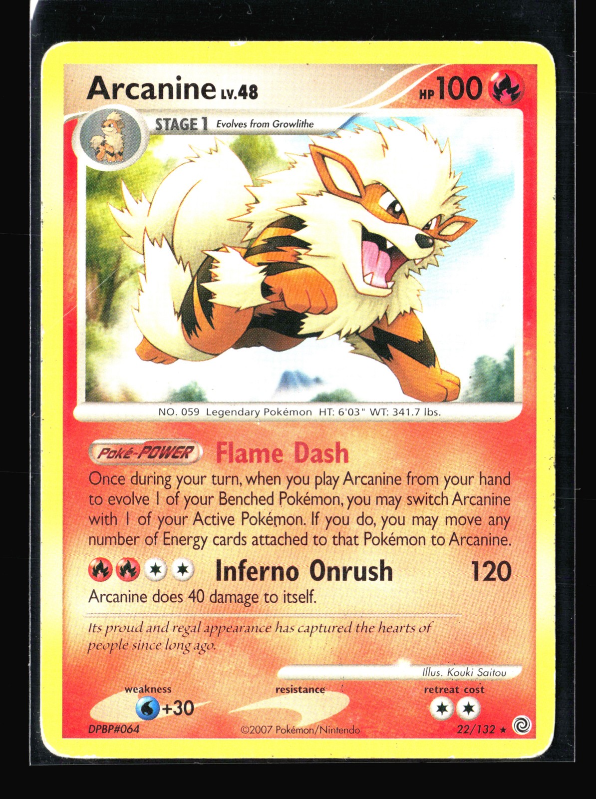Arcanine Secret Wonders #22/132 Rare Pokemon Card T4-471