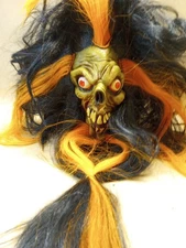 Vintage 2002 The Paper Magic Group Scary Mask & Hair Halloween Mask