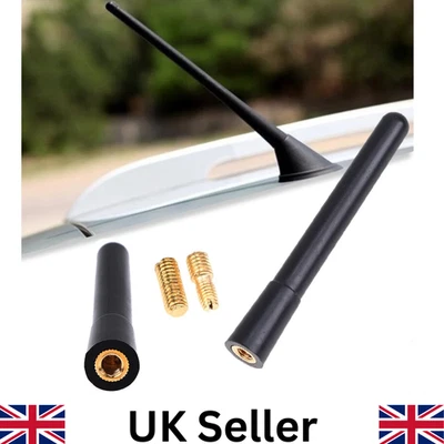 BRANDED 10cm 4inch Black Car Bee Sting Stubby Short Aerial Ariel Mast Antenna Universal