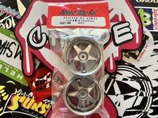 Speed Way Pal PA067-6BM Chrome 5 Spoke RC Drift Wheels 6mm Offset Rare 1 Pair 
