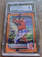 Jhostynxon Garcia Signed 2025 Bowman Baseball Card #BCP43 CGC JSA Red Sox /25