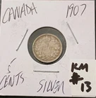 1907 Canada 5 Cents Silver — photo from another recent sale