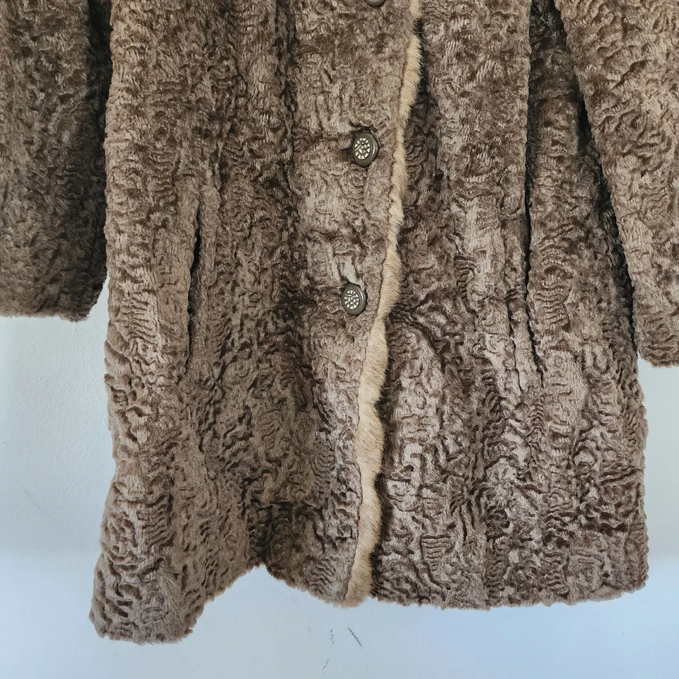 Винтажный Stemhouse вареной шерсти коричневый Peacoat ILGWU коричневая куртка средний искусственного меха - Изображение 3 из 4