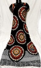 Sunny Taylor Maxi Dress Size S Stretchy Tie Dye Burst Fall Colors Made In USA