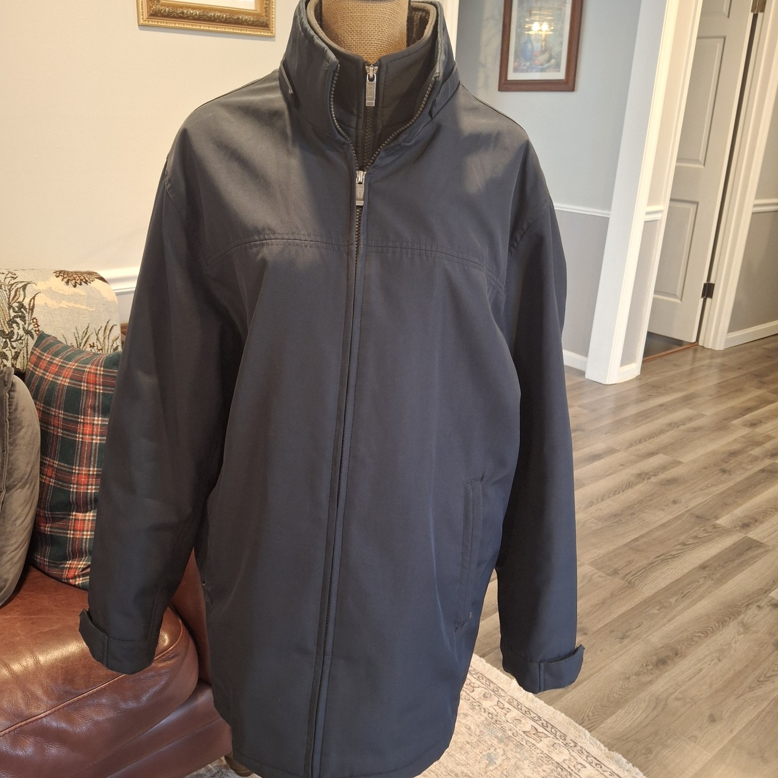 Weatherproof Black Polyester Softshell Double Zip… - image 4