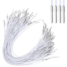 HJZHII 100Pcs Elastic Cords with Metal Ends, 11.8'' White Soft Stretch Band