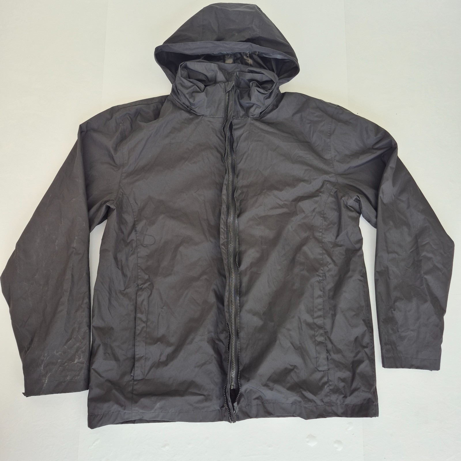 Chaqueta de lluvia Regatta XL negra para hombre con capucha impermeable a...