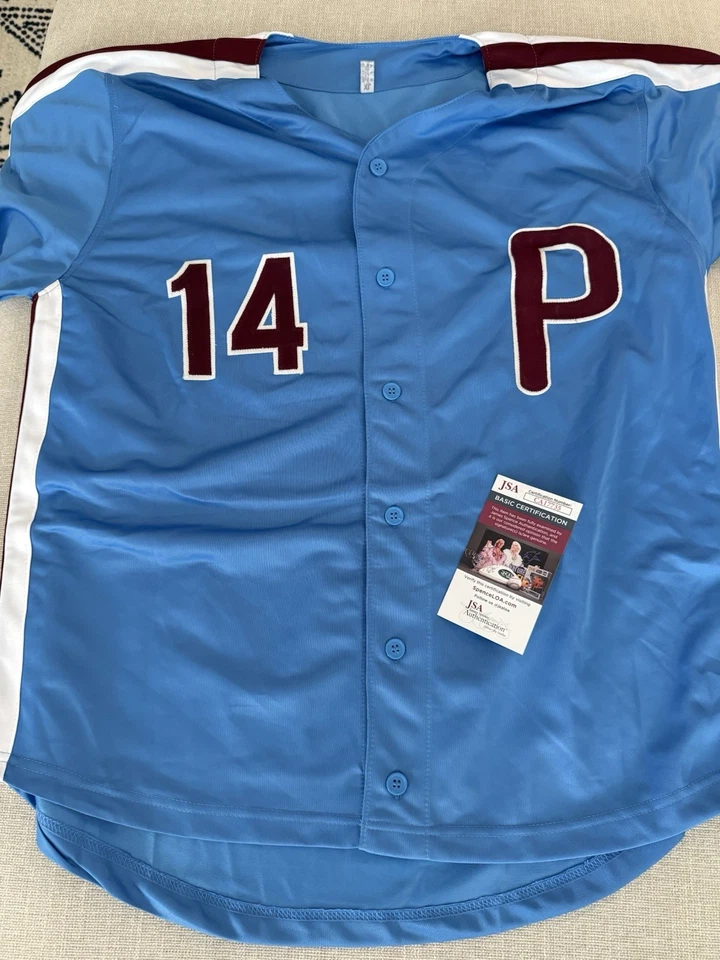 Pete Rose signed autographed Phillies jersey. JSA. XL - Image 3 of 4
