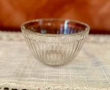 Pyrex 7401-S Glass Bowl Clear Light Ribbed 3 Cups Vintage USA