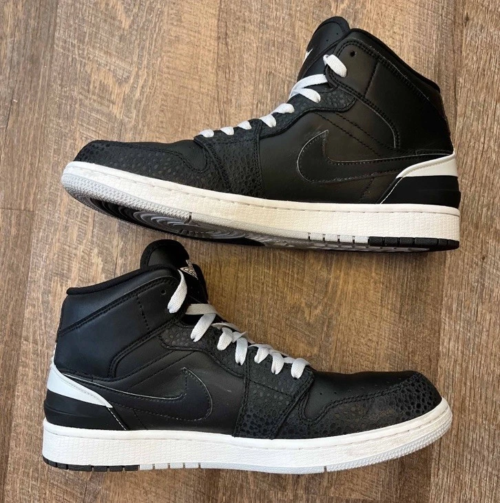 Nike Air Jordan 1 Retro 86 Platino Puro Negro Talla 10.5 Tenis 644490-010 Foto 4 de 4