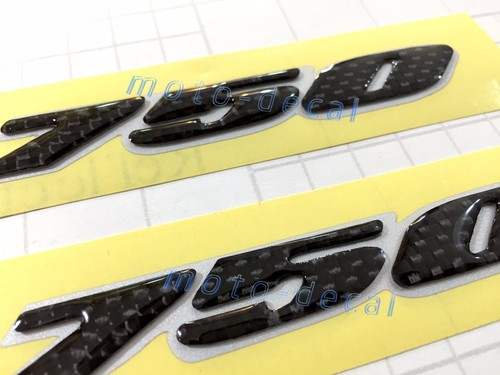 New Real Carbon Fiber For GSX-R GSXR 750 Raised 3D Emblem Decal Glossy Sticker - Picture 7 of 18