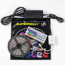 5PCS 5M Waterproof RGB LED Strip Tape Light 5050 SMD with Remote Control Adapter