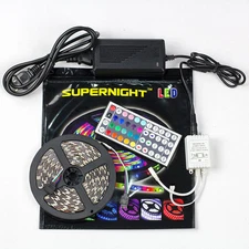5PCS 5M Waterproof RGB LED Strip Tape Light 5050 SMD with Remote Control Adapter