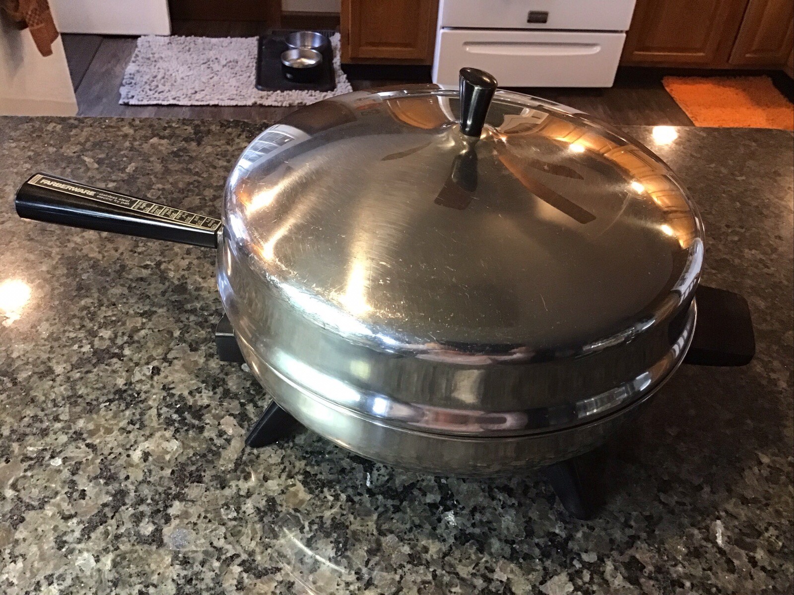 VINTAGE FARBERWARE Electric Fry Pan 12” Dome Lid 310B ALUMINUM CLAD