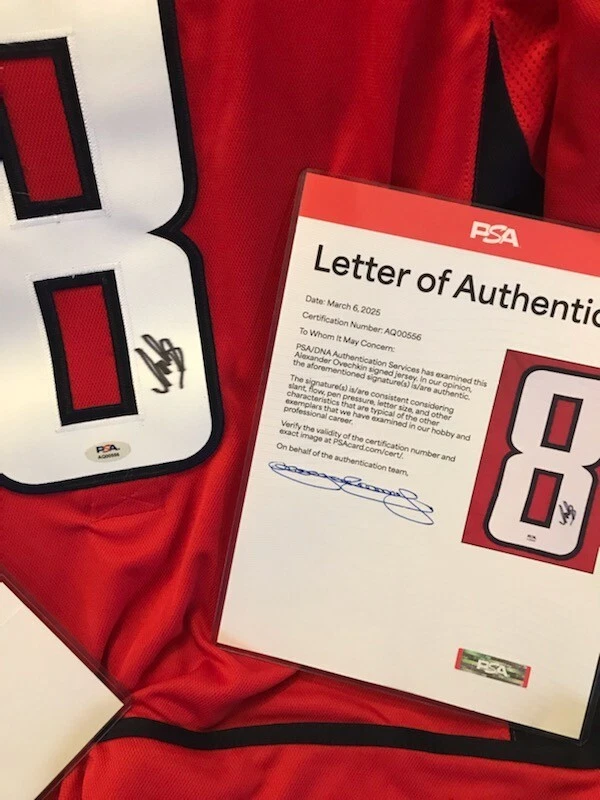 2025 autographed alex ovechkin capitals jersey coa psa 8 adidas size 54 - Image 2 of 4