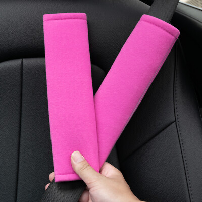 2x Car Seat Belt Shoulder Pad Cover Cushion Harness Comfortable Driving  Pink