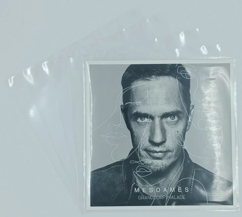 LOT 50 POCHETTES PROTECTION PLASTIQUE POUR LASERDISCS - QUALITE PRIX TOP !
