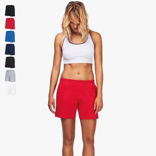 KARIBAN - Damen Jersey Sport Shorts Damen Kurze Hose Sporthose 100% Baumwolle - Bild 6 von 39