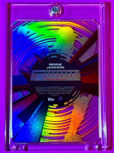 Reggie Jackson RARE ACETATE SPIRAL VORTEX REFRACTOR HALL OF FAME INVESTMENT CARD - Picture 5 of 5