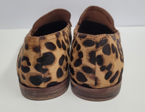 MADEWELL Women’s 9.5 ALEX PENNY LOAFER IN LEOPARD CALF HAIR SLIP ON SHOES EUC - Picture 3 of 9