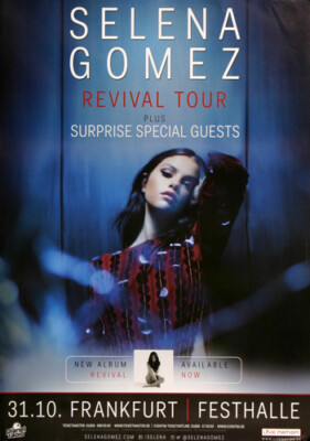 Selina Gomez - Revival Now, Frankfurt 2016 | Konzertplakat | Poster