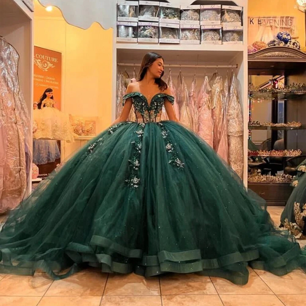 Emerald Green Ball Gowns for Women