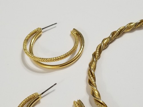 brazalete brazalete dorado y pendientes aro b5* - Imagen 4 de 17