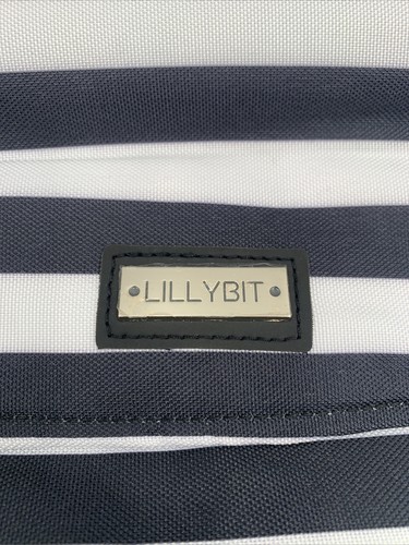 Lillybit Diaper Bag New Clutch Uptown Tote Purse Changing Pad Stripe Print NWT - Picture 4 of 7