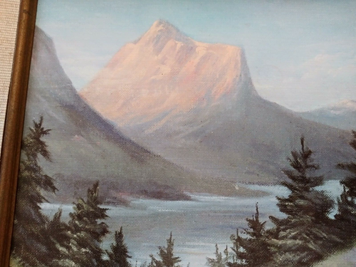 Vintage Dino Massaroni 1990 Signed Painting of Mountain Scene - Picture 7 of 7