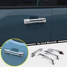 4P Car Door Handle Trim Cover For Ford Maverick 2022-2024 Accessories ABS Chrome