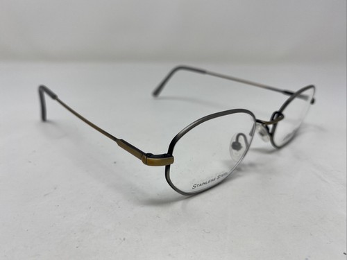 EDDIE BAUER EYEGLASSES FRAME ALLOGHENY PCN 47-21-150 BROWN SILVER FULL RIM G569 - Bild 4 von 8