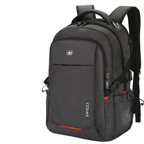 Zaino svizzero per laptop 16 17,3 pollici ricarica USB antifurto bagagli aziendali nuovo - Foto 15 di 15