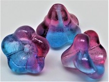 13/10 (mm) LARGE CZECH GLASS TRUMPET/FLOWER BELL CUP BEADS  - PACKS OF 10
