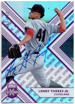 2018 Elite Extra Edition LENNY TORRES JR ''ASPIRATIONS'' On-Card Autograph #93/100