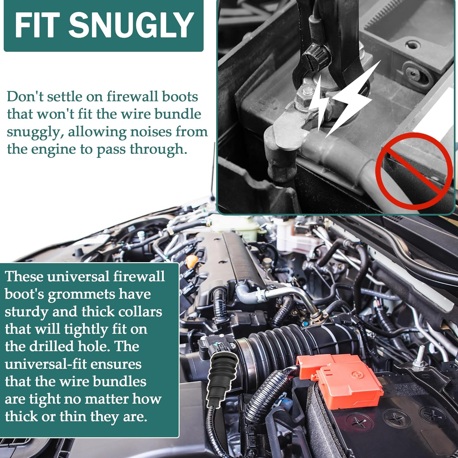 Tongass (3 Pack) Universal Firewall Boot Safe and Convenient Firewall Grommet Falak Tayyeb